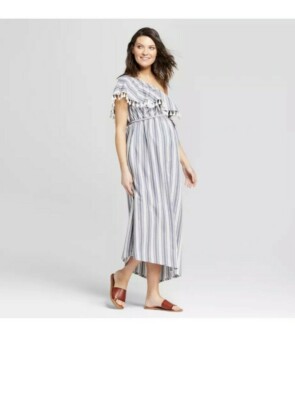 chinese dress ladies Long Sleeve Maxi Maternity Dress: Butterfly & Java – Ingrid & Isabel main image 1