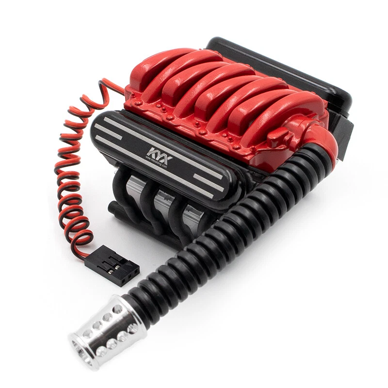 KYX SCX10 II TRX-4 Scale V8 Engine Cover Heatsink 36mm Motor Radiator w/ Fan - Image 4 of 4