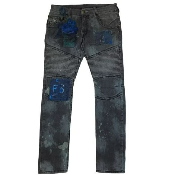 True Religion ダークデニム ジーンズ 33 Black Denim