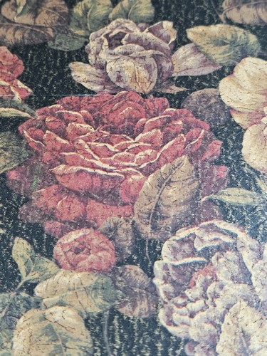 Victorian Style Large Wooden Box w Decoupage Floral Design & Gold Tone Accents - Picture 16 of 19