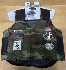 Kids' Bigtime Rodeo Play Camo Vest Bull/ Bronc Rider SMALL M&F Western NEW