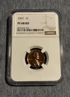 NGC PF68 RD 1957 Lincoln Wheat Cent Penny 1C RED !!