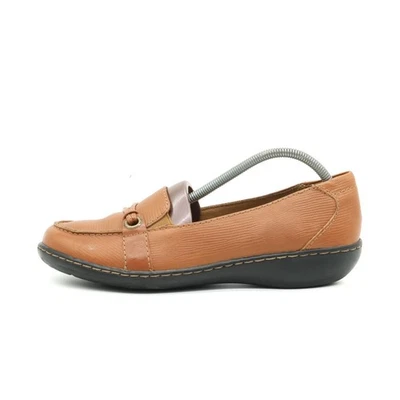 Clarks Damen Mokassin Loafer Braun Leder Niedrig Rutschfest Komfort EU 39 - Bild 1 von 4