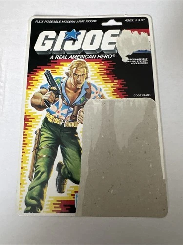 Vintage GI Joe Chuckles v1 Full Card Back 1986 Uncut File Card Hasbro ARAH