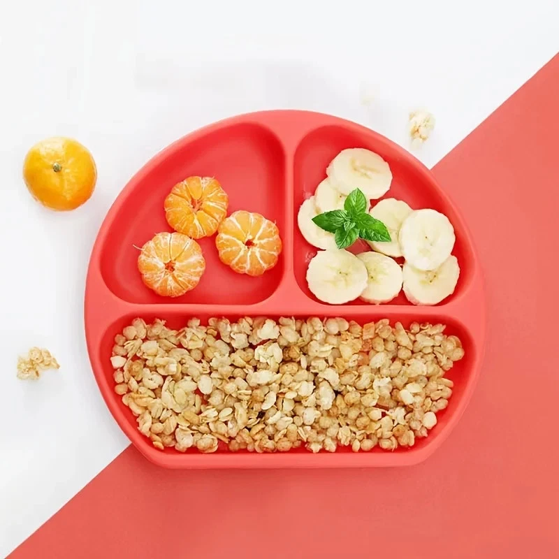 Baby Saugplatte aus Silikon mit Saugnapf spülmaschinen- und mikrowellengeeignet - Bild 3 von 4