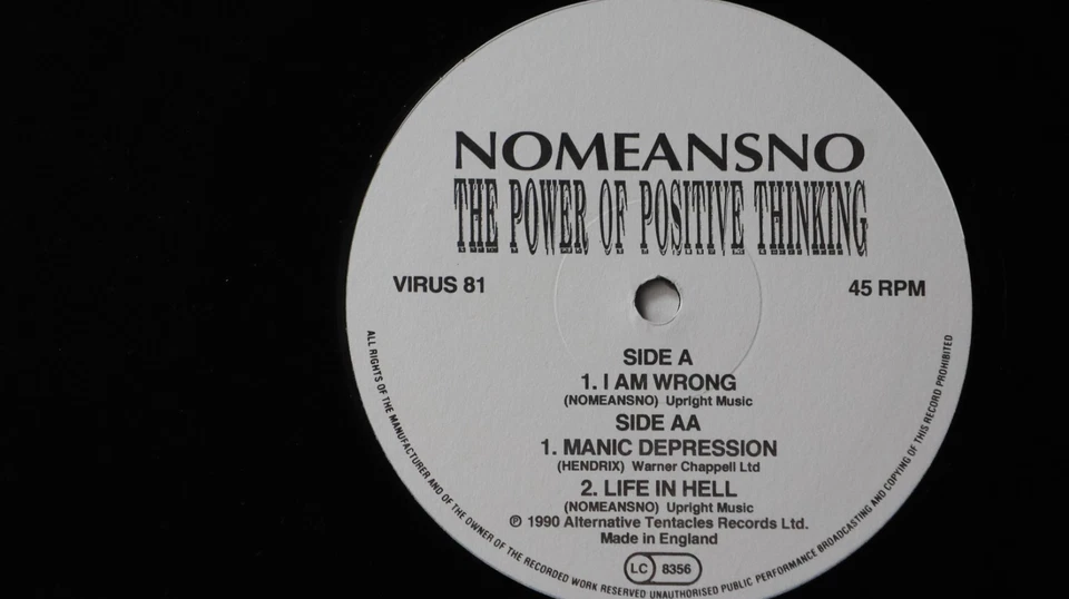 Nomeansno – The Power Of Positive Thinking 12" EP VINYL HARDCORE ROCK PUNK 1990 - Bild 2 von 4