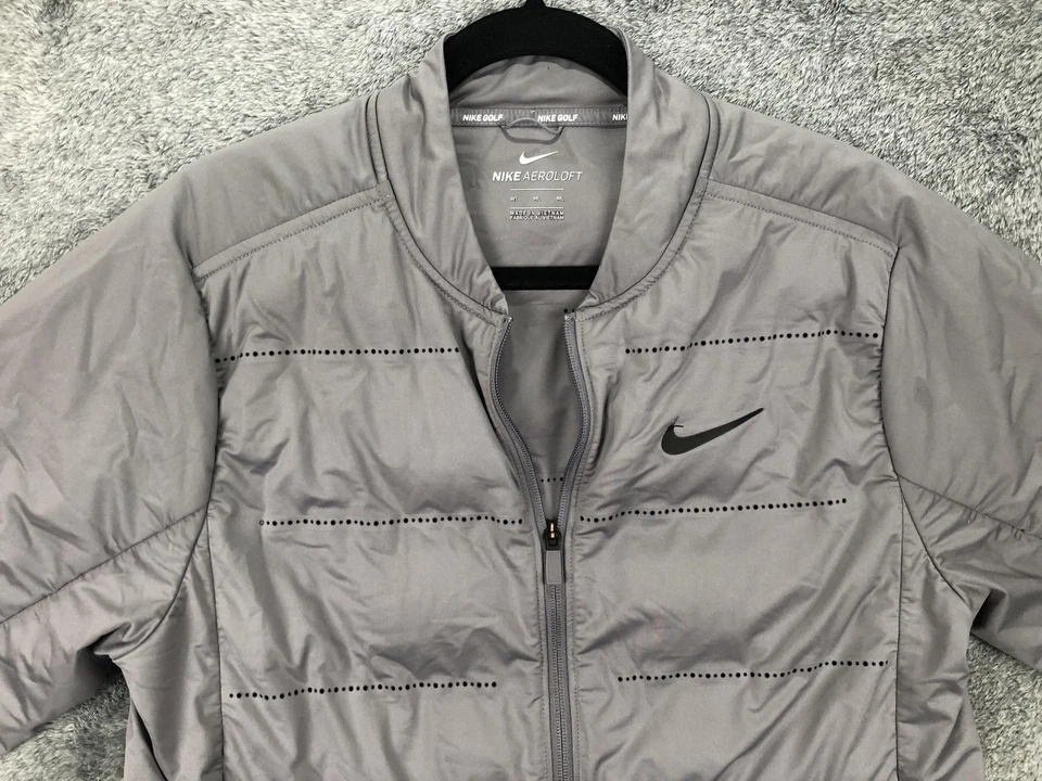 Nike Aeroloft Golf Jacket Mens Medium Tall Gray Insulated Full Zip 932235-036 - Image 4 of 4