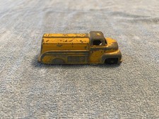 Vintage Tootsietoy 3 1/4", Yellow Tanker Truck, Antique - Used