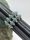 Size 6 Bell Trading Post Sterling Silver Turquoise Snake Eye RING Vintage Signed