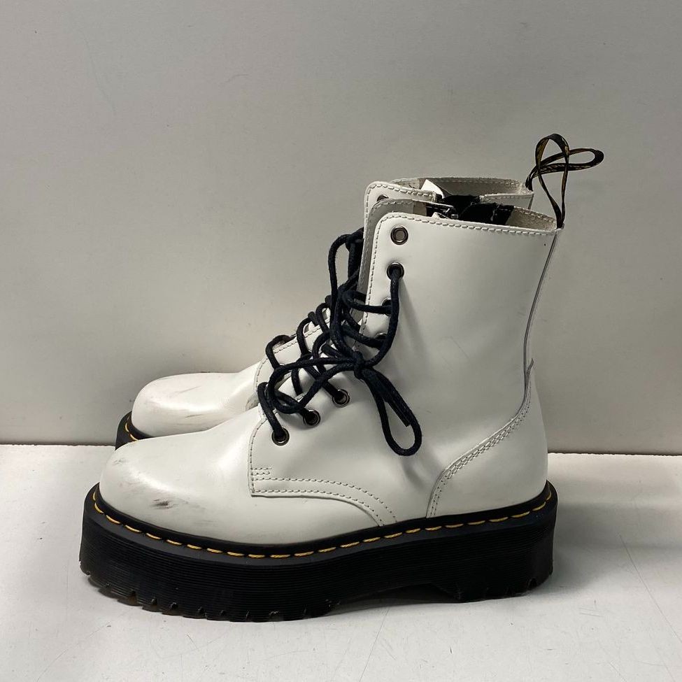 Dr. Martens White Solid Combat Boot Boot Women 8 - image 1