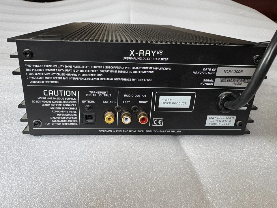MUSICAL FIDELITY X-RAY V3 CD PLAYER Boxed with installation guide - Image 2 of 4