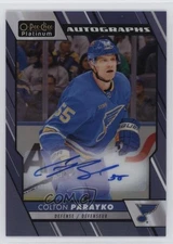 2023-24 O-Pee-Chee Platinum Blue Rainbow Auto Colton Parayko #BA-CP Auto 1q7q