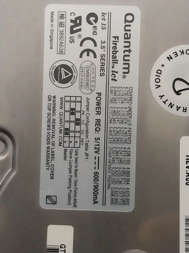 Quantum 20 GB AT Firwball Lct. 15 Interim Descriptor - Image 2 of 4