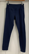 Zella Navy Blue High Waist Studio Lite 3 Pockets 7/8 Cropped Leggings Size S