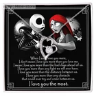 I Love You The Most Wife Girlfriend Necklace Heart CZ, Halloween Gift for Her