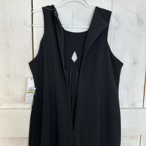 Calvin Klein keyhole wide leg black jumpsuit size 14 Sleeveless Black NWT $139 - Picture 11 of 14