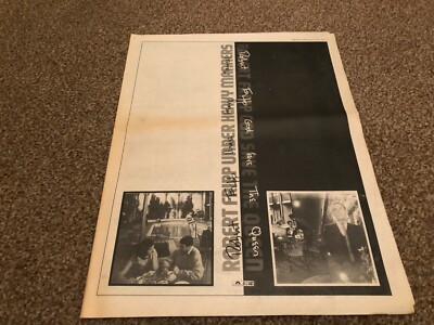 MEL08 ALBUM/EINZELWERBUNG 15X12 ROBERT FRIPP - GOD SAVE THE QUEEN