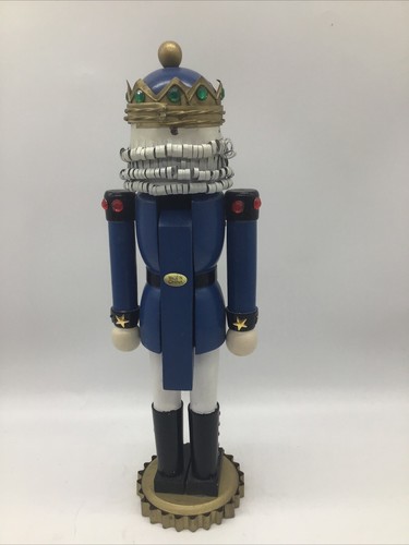 12” Nutcracker Wood And Tin/Metal Jewled King Nutcracker W/Sword - Picture 11 of 22