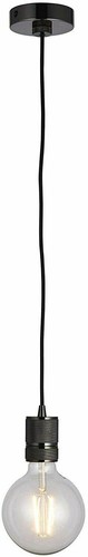 Milo Urban 1 Light Industrial Style Ceiling Pendant, Black Chrome Plate - Picture 3 of 4