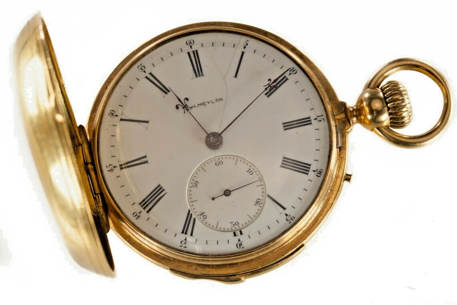 C.H. Meylan & Fleischmann 18k Gold Minute Repeater Double Hunter Pocket Watch