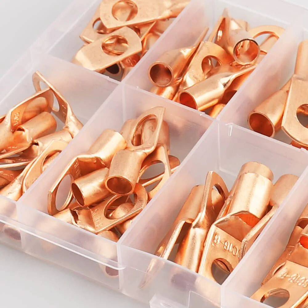 60pcs SC Copper Wire Lugs Battery Cable Ends Terminals Connectors