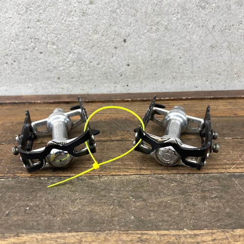 Vintage Campagnolo Record Pedals 1037 1037A Pair 9/16 Patent Italy Black Eroica - Picture 7 of 16