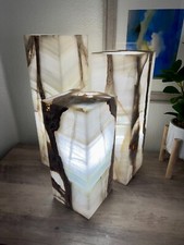 3 Onyx Lamps / Stone Table Lamps / Nightstand Lamps / Desk Lamps / Alabaster