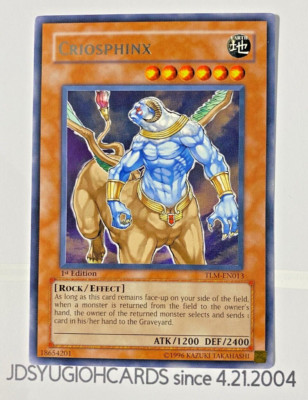 YuGiOh CRIOSPHINX  1st Edition  TLM-EN013 (Rare)  MINT/NEAR MINT