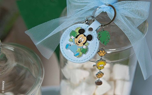 BOMBONIERA PORTACHIAVI SEGNAPOSTO MICKEY TOPOLINO DISNEY CELESTE 15.5 CM - Foto 2 di 2