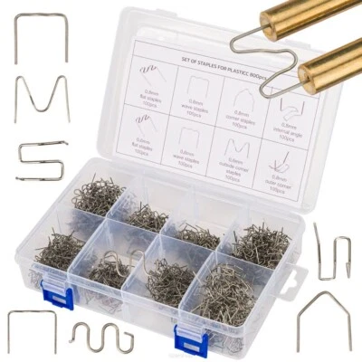 RED TECHNIC Graffette Saldatrice Plastica Saldatura Paraurti Set 8 Tipi 800pz