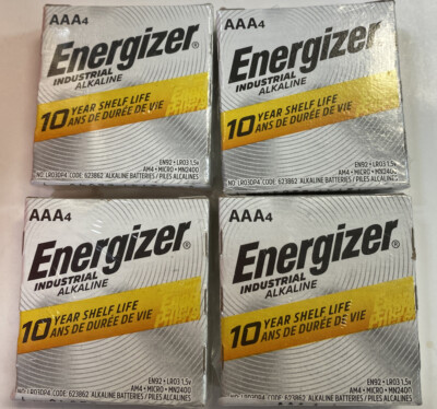 16 Energizer Industrial AAA Alkaline Batteries (EN92, LR03)