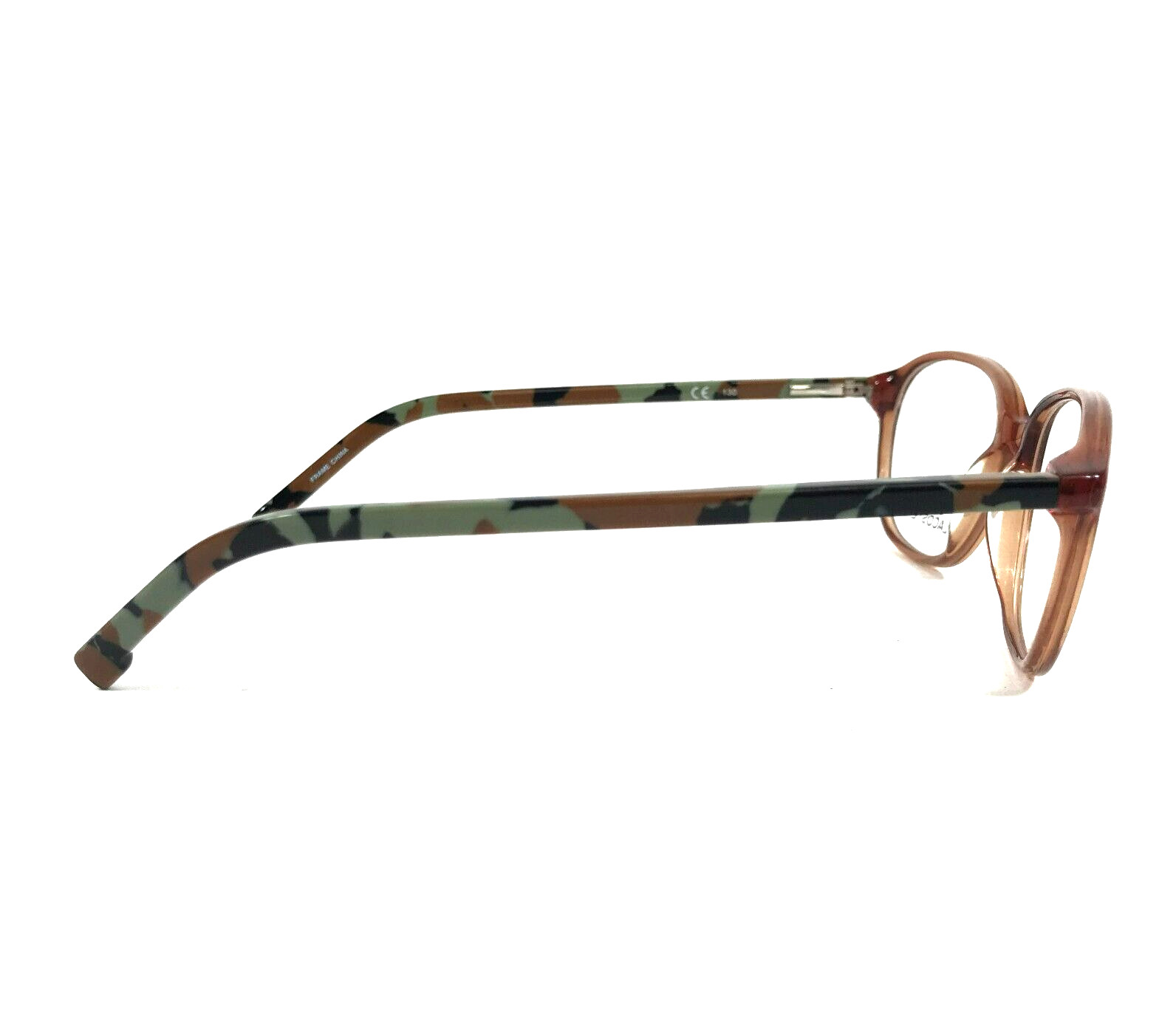 Lacoste Kids Eyeglasses Frames L3613 210 Brown Army Camouflage Round 48-17-130 thumbnail 3