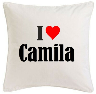 KISSENBEZUG I LOVE CAMILA 40CMX40CM AUS MIKROFASER