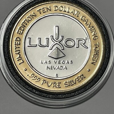 Luxor Chariot Las Vegas $10 Casino Gaming Token .999 Fine Silver