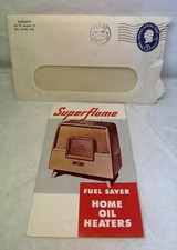 Calentadores de aceite para el hogar Superflame 1957 modelo folleto desplegable Eau Claire WI