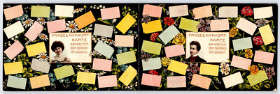 [OS1] Postcard Fold-Out, Frage & Antwort Karte sendet mit den besten grussen