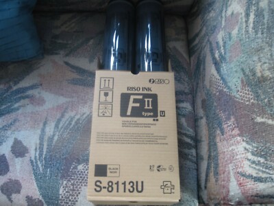 2 Riso Brand S8113 Black Ink, Risograph Ink For SF5130 RZ / MZ / EZ Series S4254