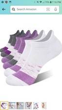 6 Pack Women's Running Ankle Socks Lightweight Cushioned Low Cut Athletic 5-8.5