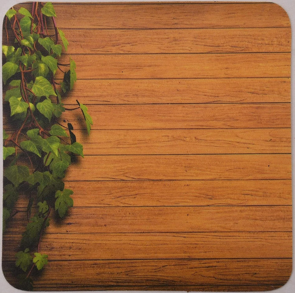 Beautiful Wooden Design PVC Dining Table Placemat with PVC Tea Coaster Set Of 6 - Image 4 of 4