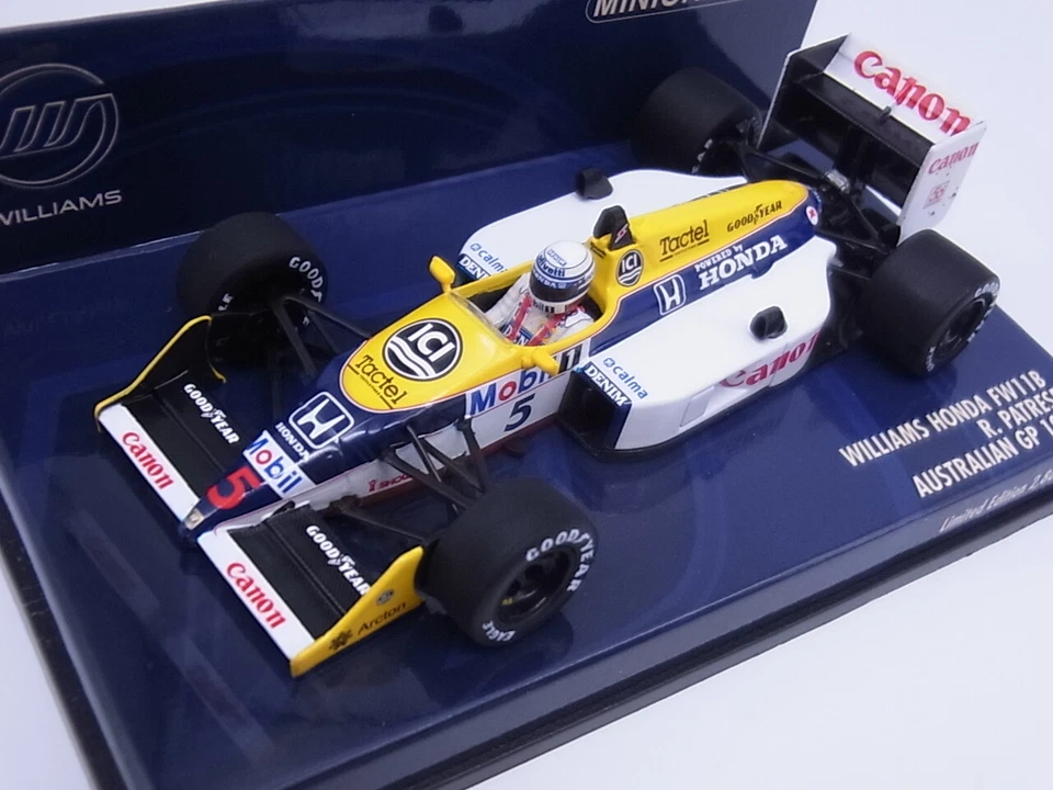 Minichamps 1/43 Williams Honda FW11B F1 Fomula1 R.Patrese Australian GP 1987 EX - Image 3 of 4