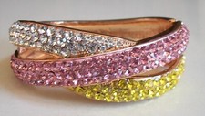 Fashion Cool Colors Crystal Rhinestone Women's Dressy Bangle Bracelet