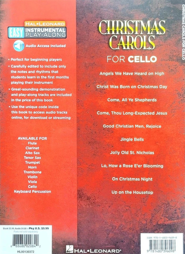 Christmas Carols for Cello - 10 Holiday Favorites - with audio access - Image 3 of 3