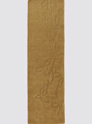 Teppich grün 120 x 180 cm HEINE Wollteppich Kurzflor handgewebt Gr. 4 - P744