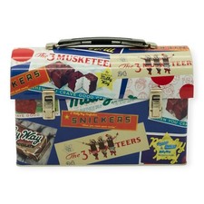 Vintage Metal Dome Lunch Box Mars Candy Bars Snickers, 3 Musketeers, Milky Way