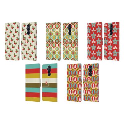 HEAD CASE DESIGNS RETRO CHRISTMAS LEATHER BOOK WALLET CASE FOR NOKIA PHONES