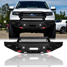 Vijay For 2019-2023 Ford Ranger Steel Front Bumper With Winch Plateled Lights