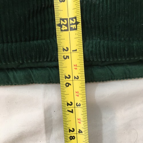 Mod-o-doc Mens L Green Stripe Cotton Corduroy Puffer Insulated Zip Front Vest - Picture 7 of 8
