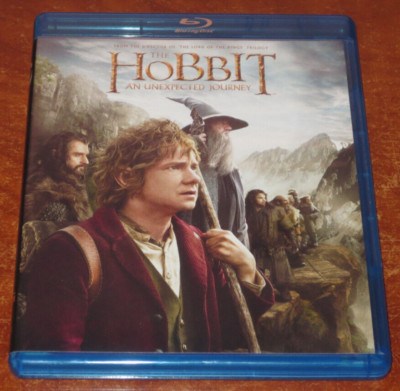 THE HOBBIT AN UNEXPECTED JOURNEY (Blu-ray Disc + DVD, 2009, 3 disc set)