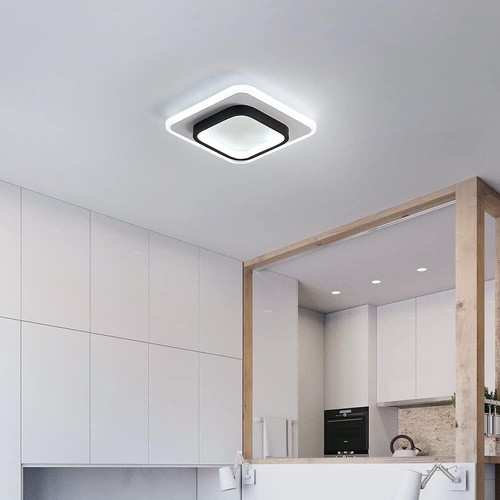 Modern LED Ceiling Light Square Panel Down Lights Bathroom Kitchen Bedroom Lamp - Picture 9 of 21