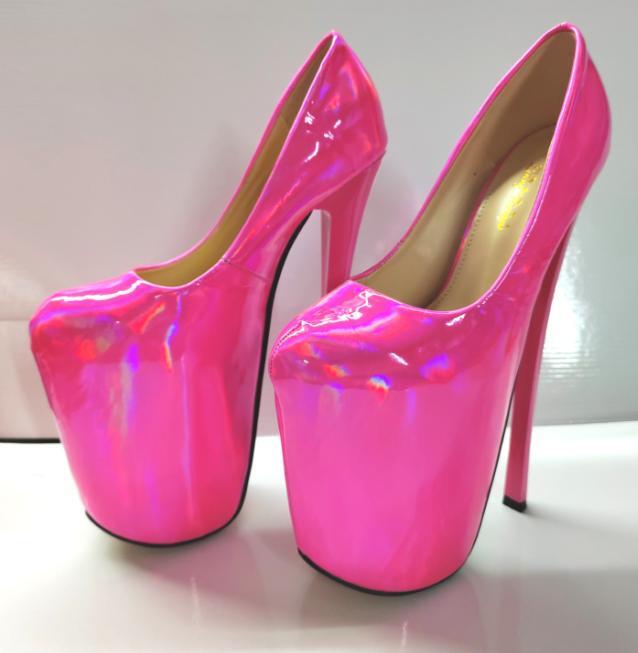 New Super High Stiletto Heels 22 cm Womens Platform Gold Large